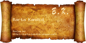 Barta Kandid névjegykártya